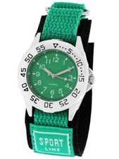 Jugenduhr Kinderuhr Apfelgrün Klettarmband Jungen Mädchen grün Sportuhr 2te Wahl