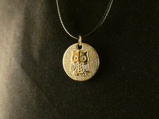 Eule Anhänger mit Kette 24 Karat Vergoldet Wald Baum Vogel Uhu 19,0mm x 19,0mm