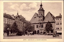 DR Ansichtskarte JENA - Marktplatz und Bismarckbrunnen - Auto - ca.1907 - ungel.