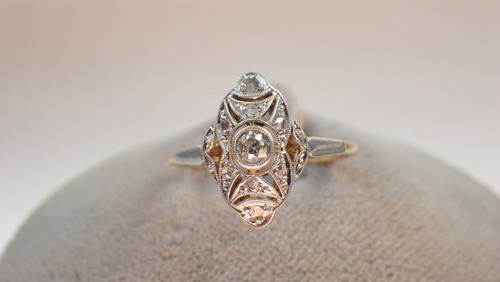 Antiker art deco diamantring - antiker,