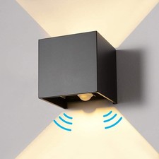 Cube Würfel LED Wandleuchte Wandlampe mit Bewegungsmelder Up Down außen/innen
