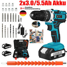 Akku Schlagbohrschrauber Mit 2 3.0AH/5.5AH Akku Akkuschrauber Set Für Makita 18V