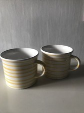 Top ! 2 x Gmundner Keramik Gelbgeflammt Kaffeehäferl Tasse H 8,5 cm D 10 vm