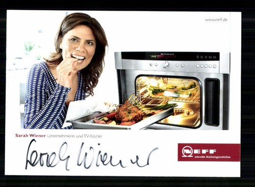 Sarah wiener autogrammkarte - wiener,