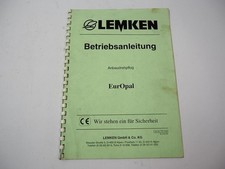 Lemken EurOpal 7 7X 8 8X Anbau Drehpflug Betriebsanleitung Bedienung 1995