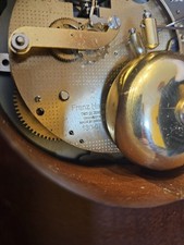 Franz Hermle mantel clock with striking mechanism