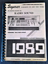 Segerer Rundfunkausstattung, Broadcasting Tontechnik Katalog von 1989, 86 Seiten