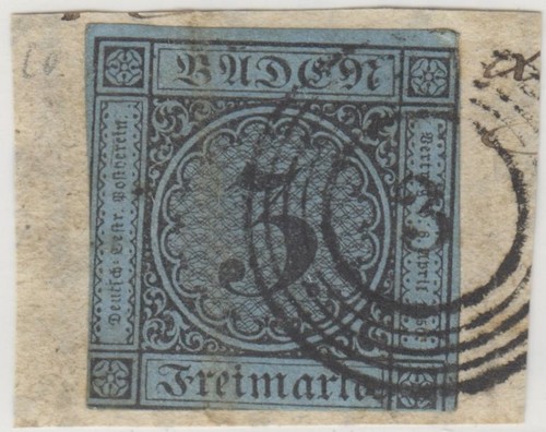 Baden mit nummernstempel - baden, 8