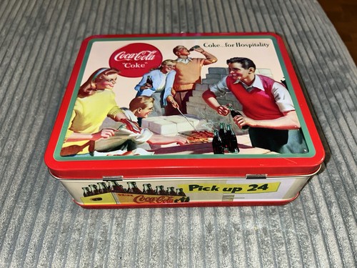 Tin box coca cola coke - tin,
