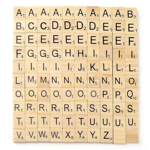 100 holz buchstaben 20x18x5mm - holz,