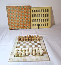 Schachspiel Marmor Onyx 70er