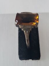 830er Silber  antiker Art-Deco  Ring  Citrin  Antikschmuck