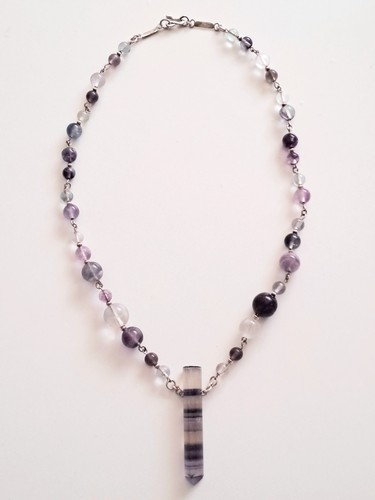 Edelsteincollier violetta - edelsteincollier, "violetta"
