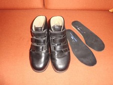 OrthopädischeStiefel Boots Diabetiker  SchuheGr.43 Leder schwarz Einlage 28,9 cm