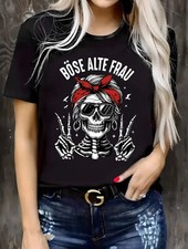 Damen T-Shirt Böse Alte Frau