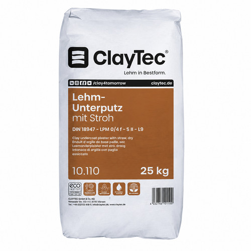 Claytec lehm unterputz mit - lehm-unterputz,