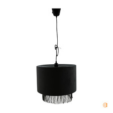 Paulmann Pauleen Pendelleuchte Noble Reverie Grau Samt Ø38cm max 20W E27 kürzbar