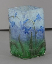 Vase Daum Nancy viereckig um 1904 Jugendstil Glas