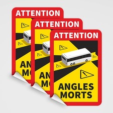 3er Set Bus / Wohnmobil Toter Winkel Saugnapffolie Frankreich