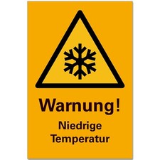 Warnung Eis Schild Orange