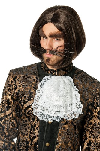 Musketier perücke mit - musketier,