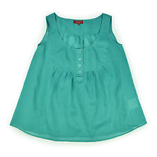 BURBERRY LONDON Damen Bluse UK42 EU M Ramie türkis Woman Shirt Oberteil Top NEU