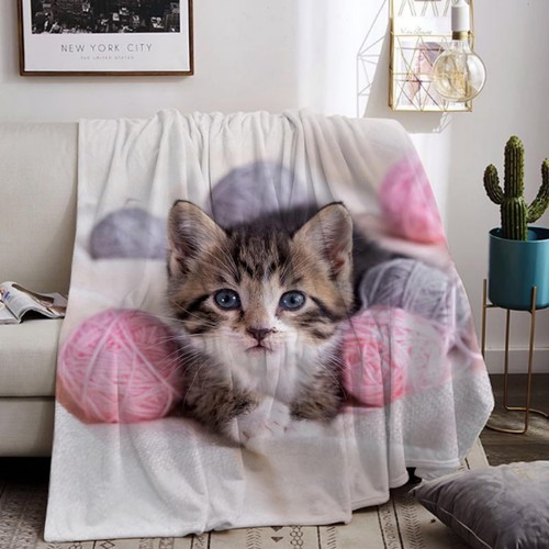 Kuscheldecke katzenmotiv - kuscheldecke,