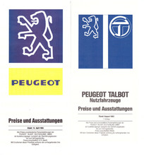 PEUGEOT 205 - 305 - 505 - 604 - J5 - TALBOT CITY-LASTER -- 1983/1984 D