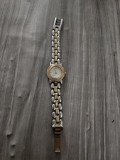 Damen Armbanduhr QUARTZ, Silber Gold Farbig, Steinen, Voll Funktionsfähig