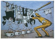 Vintage politische Karikatur