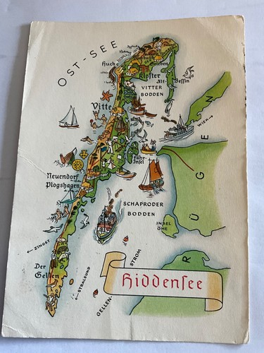 2308 landkarten ak hiddensee - 2308,