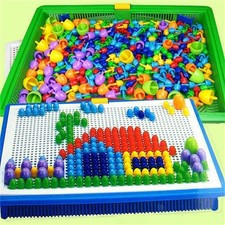 DE Mosaik-Steckspiel 592 Stecker Steckmosaik Spielzeug Geschenkset für Kinder