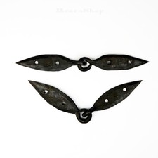 Geschmiedete Wikinger Scharniere,  Truhenbeschlag Schmiedeeisen Mittelalter