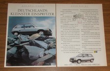Seltene Werbung OPEL CORSA - Deutschlands kleinster Einspritzer 1986