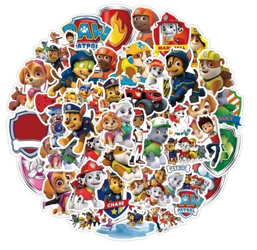 50x paw patrol sticker deko - sticker,
