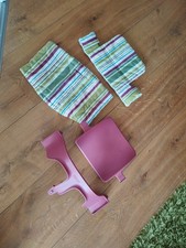 Stokke babyset ab ca. 6 Mon. , Rotbraun+ Sitzpolster, gestreift 