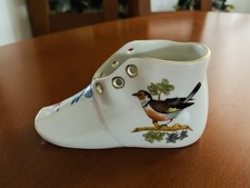 Herend Rothschild Porzellan Babyschuh Handbemalt Goldrand 1. Wahl Top Zustand