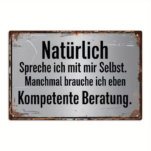 Blechschild spreche mit mir - blechschild,