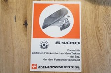 FRITZMEIER Schleppersitz Prospekt Typ S4010 2 Seiten 1971