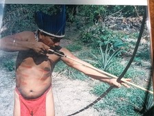 Amazonas Indianer  Fischpfeil und mannshoher Bogen