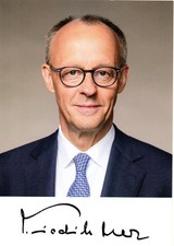 FRIEDRICH MERZ Autogramm Karte signiert BUNDESKANZLER  2025 CDU Angela Merkel