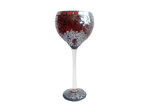 Roter mosaikkelch buntglas - roter,