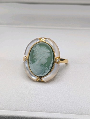 Vintage kamee ring silber 925 - ring,
