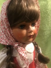 Alte Puppe Markenzeichen SE Original Kleidung   53 Cm Schlafaugen …..blaue Augen