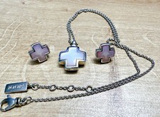 JOOP! 925 Silber Halskette & Ohrringe mit Anhänger 