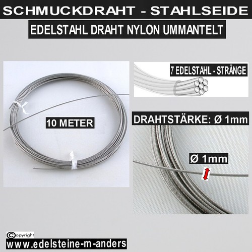 Schmuckdraht 1mm stahlseide - schmuckdraht,