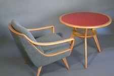 Holz Couchtisch Holztisch holz Tisch vintage Nierentisch 50er Rund