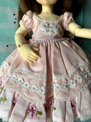 Bjd puppenkleid rosen - puppenkleid,