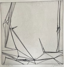 Erich Hauser–Original-Radierung „Ohne Titel“ 1964, lim. Aufl., sign., Probedruck