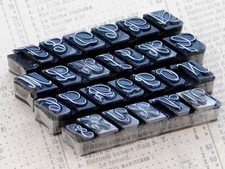 Alphabet Bleilettern Vintage shabby chic Stempel Lettern Initial Monogramm Deko